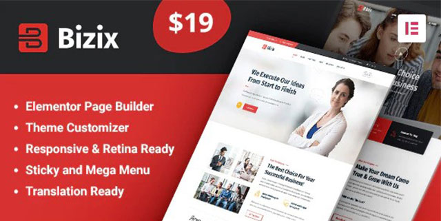 Bizix: Corporate and Business WordPress Theme