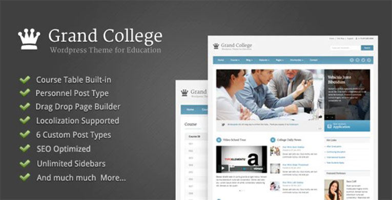 Grand College – WordPress Theme For Education