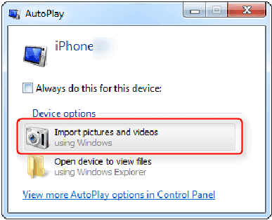 transfer wirelessly is to use Windows AutoPlay