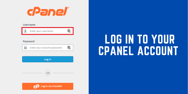 Log in to your Cpanel account