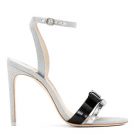 Andie Bow Sandal Silver Glitter & Black
