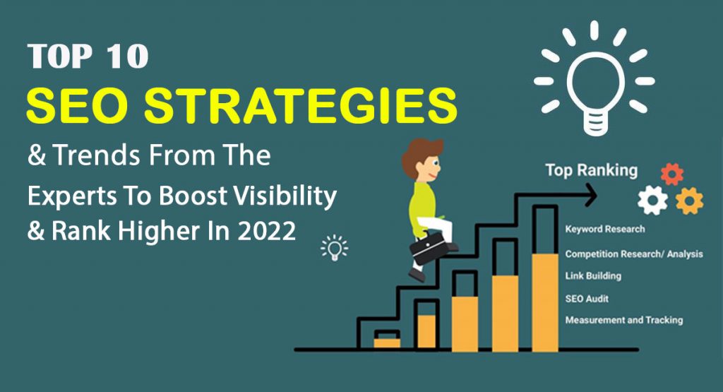 Top 10 SEO Strategies & Trends From The Experts To Boost Visibility & Rank Higher In 2022 seo