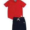 Little Boy 2pc Woven Shirt Drawstring Short Set