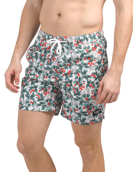 Wild Berry Printed Swim Shorts