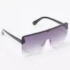 Black Frame Purple Lens Shield Sunglasses