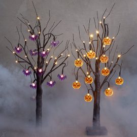 Lighted Halloween Trees