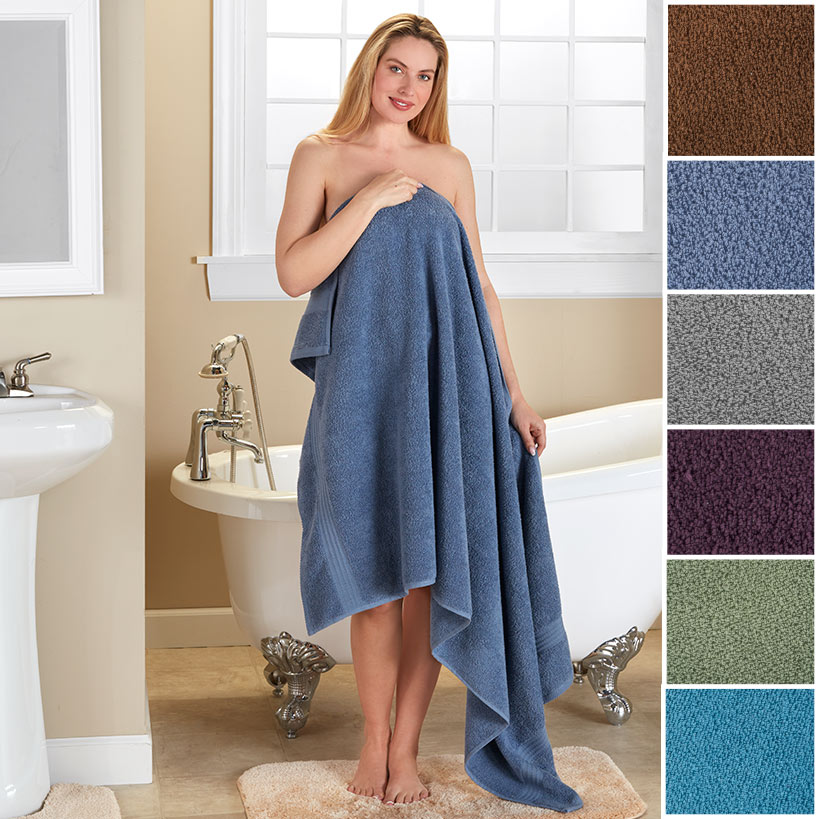 34″ x 68″ Oversized Zero-Twist Cotton Bath Sheets