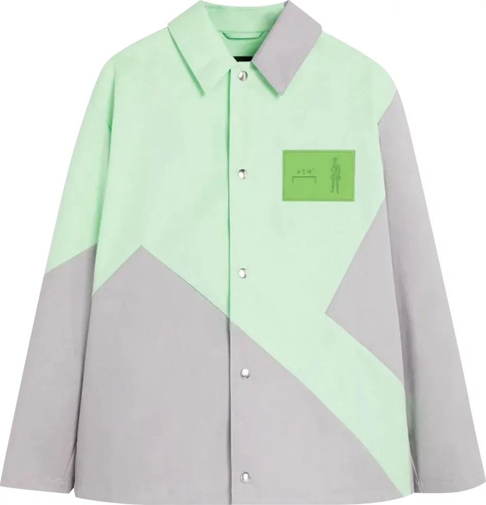 A-Cold-Wall* Geometric Overshirt ‘Grey/Green’