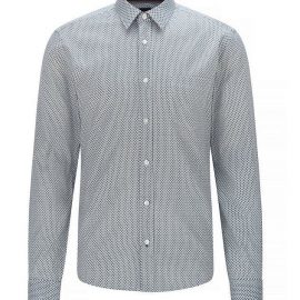 Slim-Fit Printed Cotton Shirt