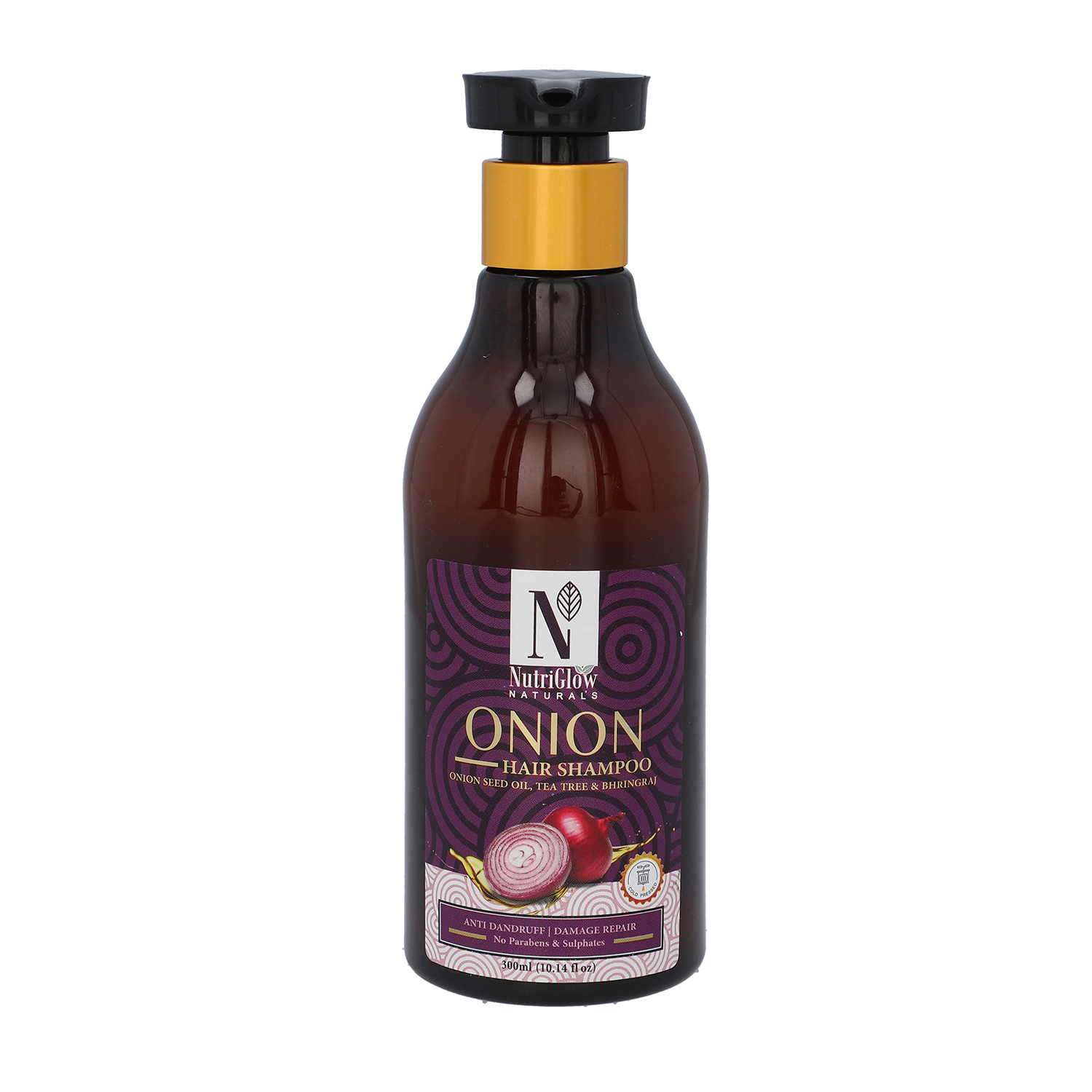 NutriGlow Natural Onion Hair Growth Shampoo 10oz