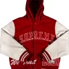 Supreme King Hooded Varsity Jacket ‘Red’