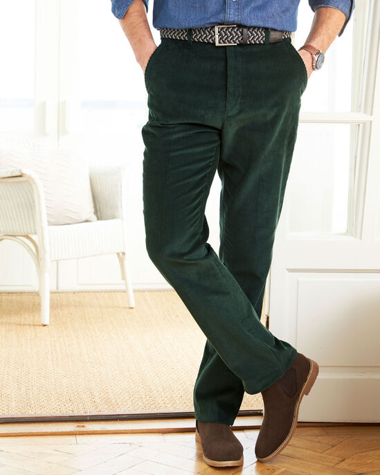 Flat Front Cord Trousers